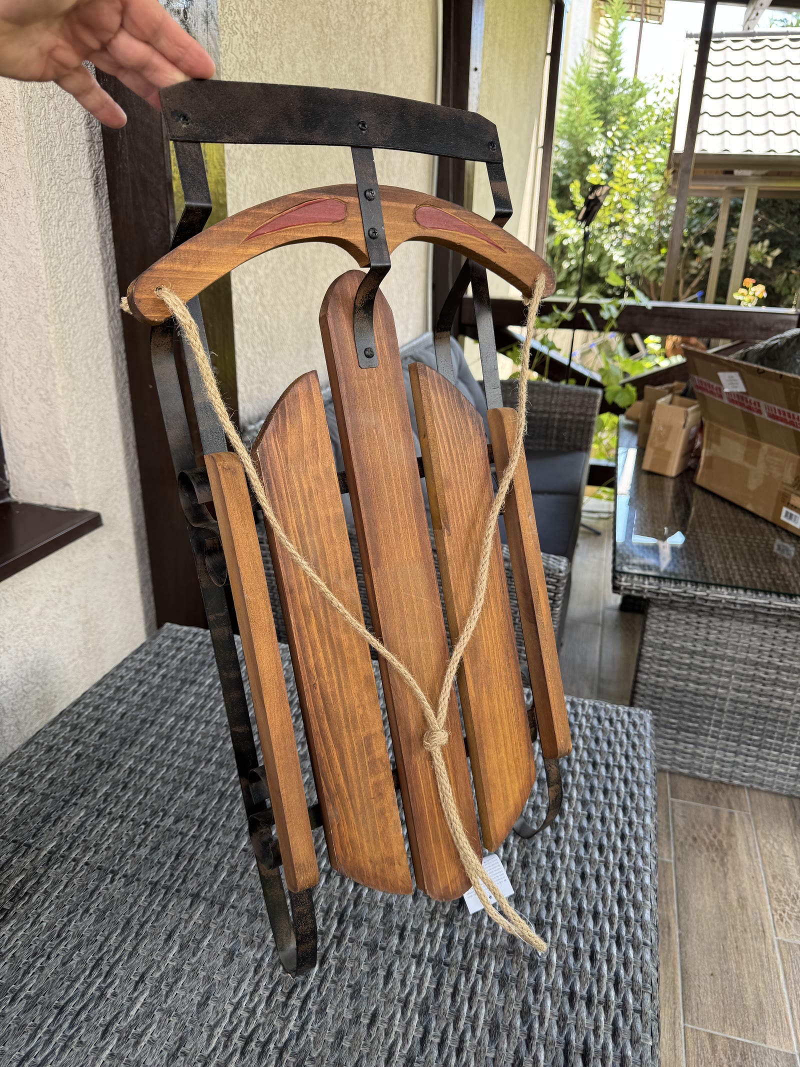 Декор "Санки" большие 71x39x14см